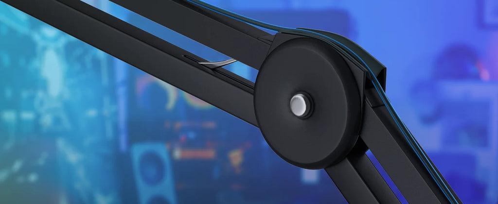 MAONO BA37 Microphone Boom Arm Heavy Duty Adjustable Metal Suspension Mic Stand Upgraded Desk Clamp 3/8" to 5/8" Screw Adapter