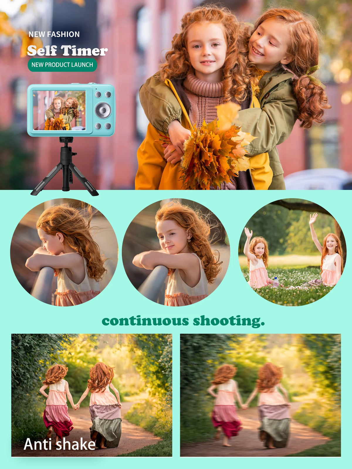 2026 New 48MP 1080P Full HD Digital Camera - 2.4-Inch Portable Auto-Focus Vlogging Camera with 32GB Memory Card & 16X Zoom | USB-C Rechargeable, Built-in Puzzle Game | Compact Travel Camera for Beginners - Budget-Friendly Hol
