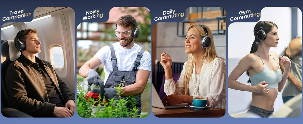 Acer ANC Wireless Headphone Noise Cancelling Hi-Res Spatial Audio Earphone Bluetooth Over Ear Headset 40mm Dynamic Driver OHR516