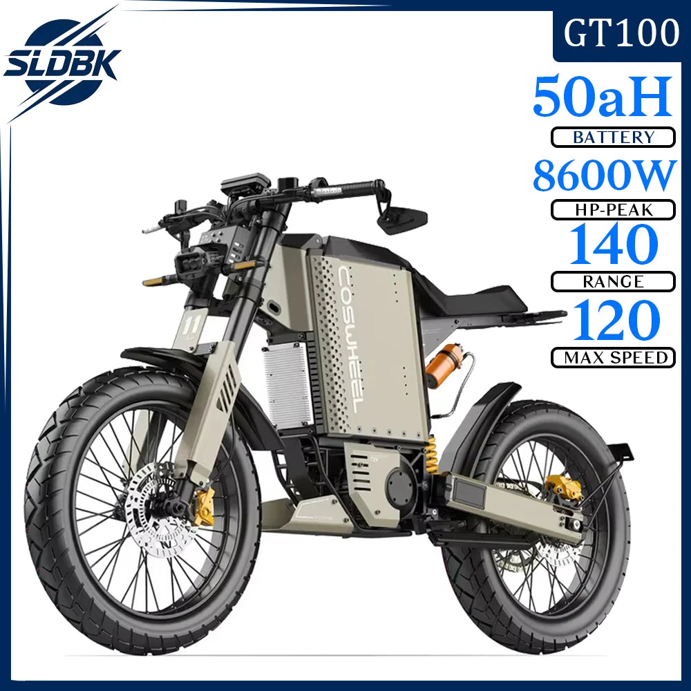 SLDBK Electric Motorcycles 12000W Peak Electric Bike New Adult Off Road Ebike Electric Dirt Bike 72V50AH Lithium Battery E-bike