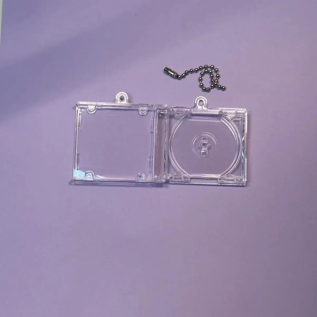 10pcs Blank Mini CD Case Keychain for  DIY Keychains with NFC Smart Backpack Hanging Decor Chain for Dropshipping Gift Buyers