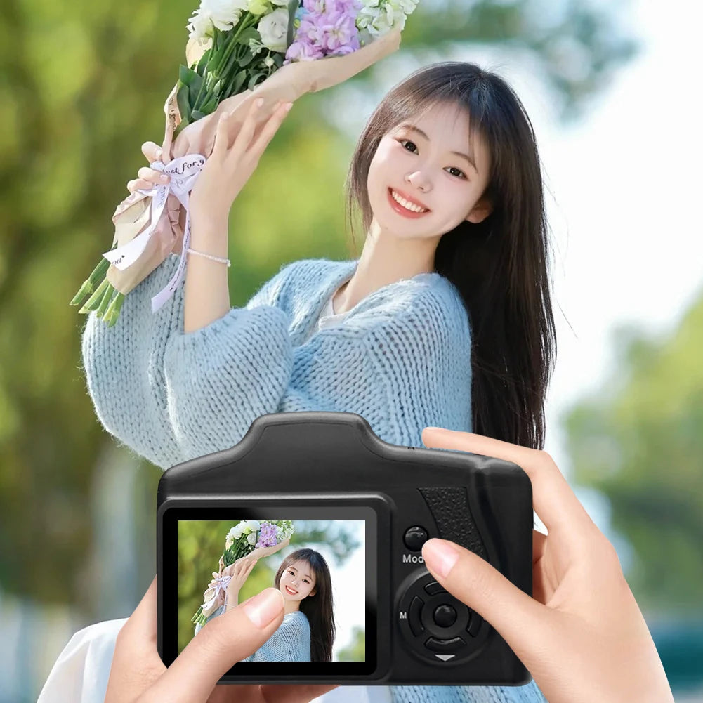 16MP Vlogging Camera with 2.4 Inch LCD Screen Camcorder 16X Digital Zoom Video Recorder for Photography