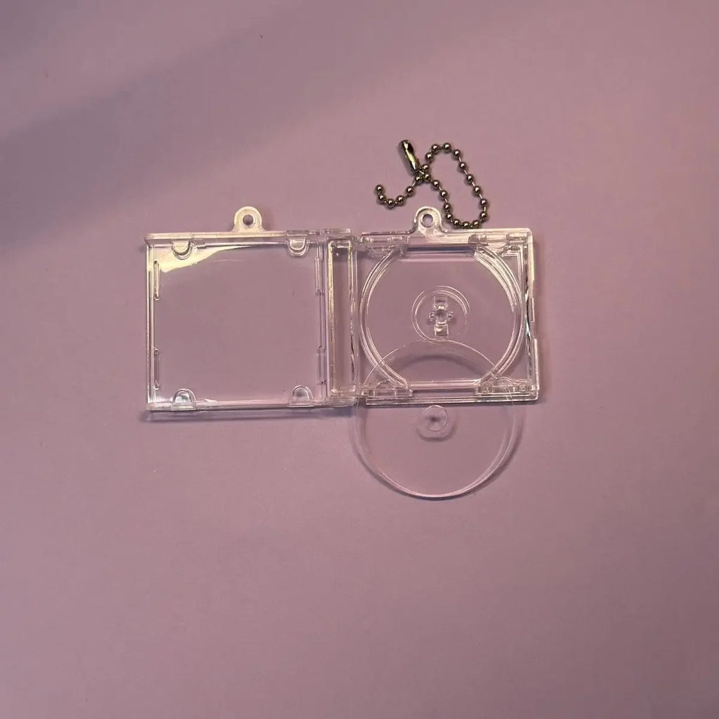 10pcs Blank Mini CD Case Keychain for  DIY Keychains with NFC Smart Backpack Hanging Decor Chain for Dropshipping Gift Buyers