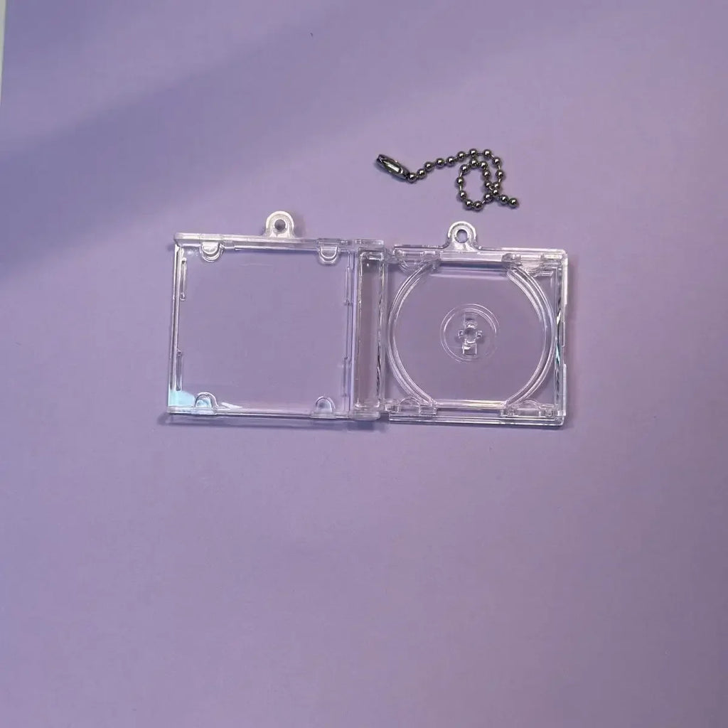 10pcs Blank Mini CD Case Keychain for  DIY Keychains with NFC Smart Backpack Hanging Decor Chain for Dropshipping Gift Buyers