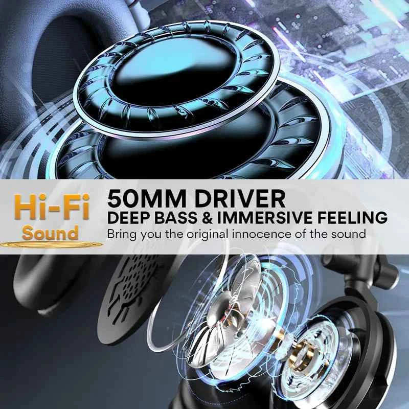 maono MH501 Pro Studio Monitor Headphones 50MM Drivers Over Ear Studio Lightweight Foldable Headphone for Phone Computer Podcast