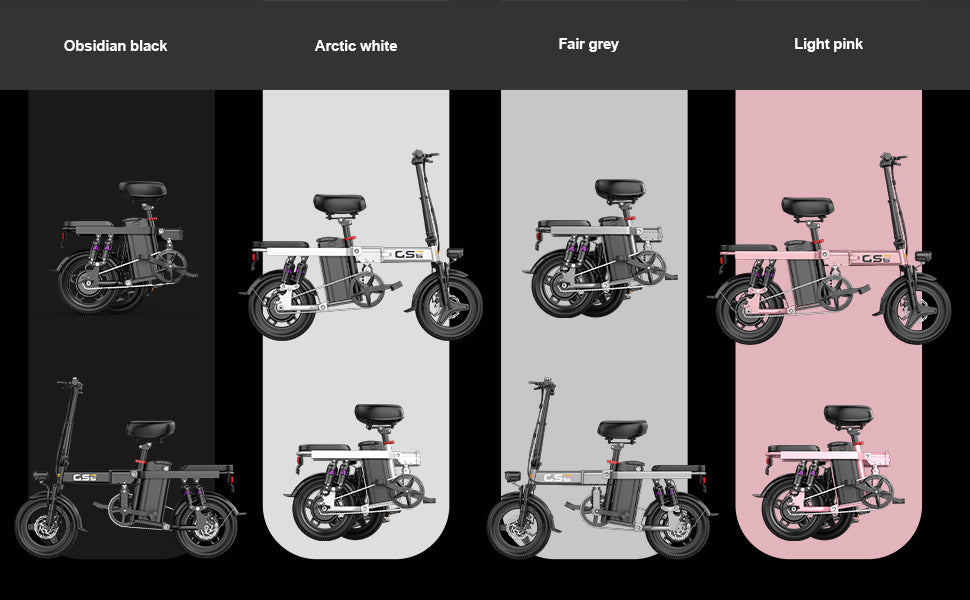 UPlee GS5 48V 15AH Battery EBike,20+MPH,740W Folding Electric Bike,20 Miles Max Range Electric Bike for Adults, 14" Fat Tire