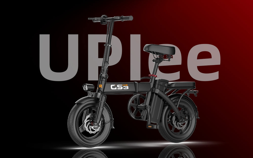 UPlee GS3 14inch Lightweight Folding Electric Bike for Adults 48V 15AH 500W Motor Electric Bicycle 25KM/H Max Speed City Style E-bike